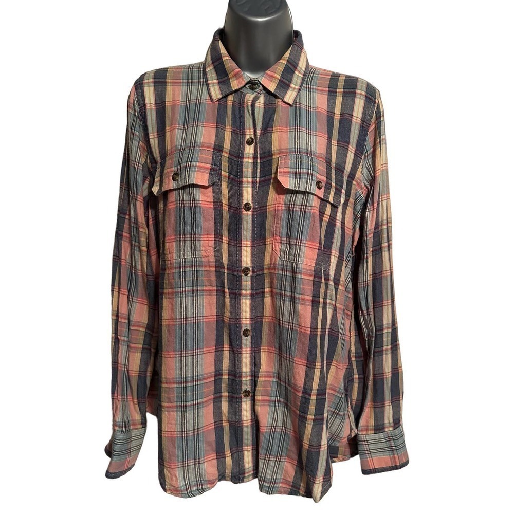 Chaps Plaid Long Sleeve Button Up  Women’s M